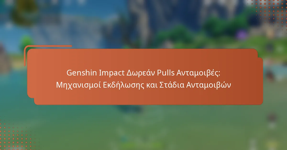 Genshin Impact Δωρεάν Pulls Ανταμοιβές: Μηχανισμοί Εκδήλωσης και Στάδια Ανταμοιβών